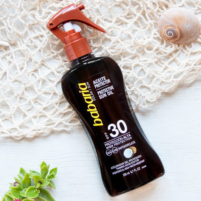 BABARIA Huile Protective Spray De Noix De Coco SPF 30 200ml