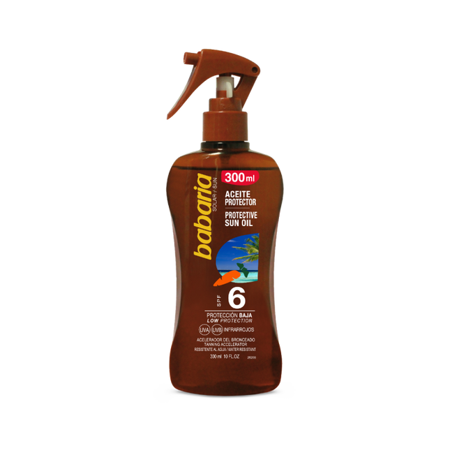 BABARIA Spray Huile solaire Protectrice Carottine SPF-6 300ml