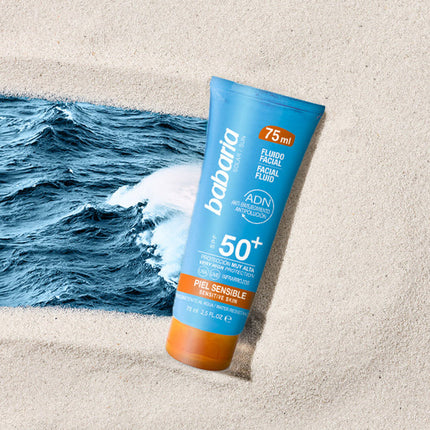 BABARIA Creme Visage Sensitive Fluide Protection Solaire SPF 50