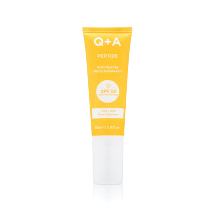 Q+A Peptide SPF 50 Crème Solaire Anti-age Quotidienne