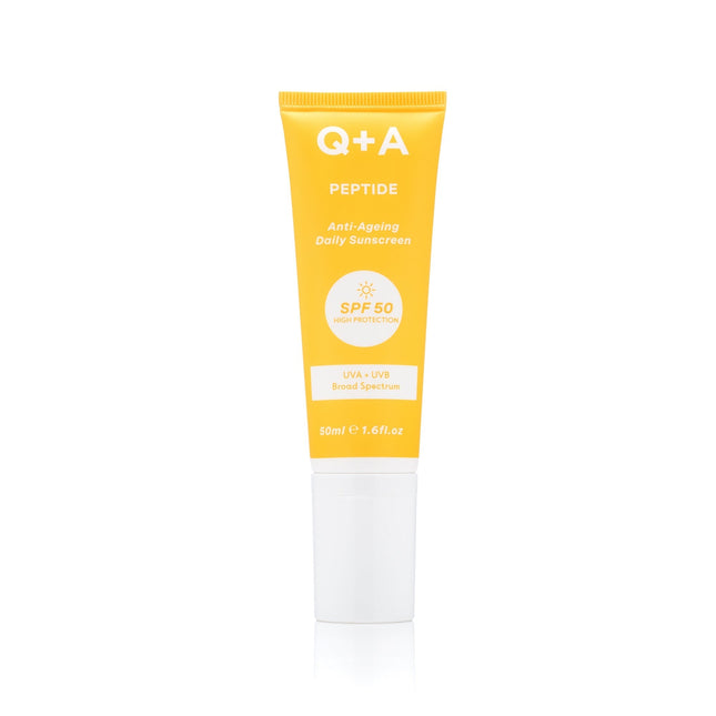Q+A Peptide SPF 50 Crème Solaire Anti-age Quotidienne