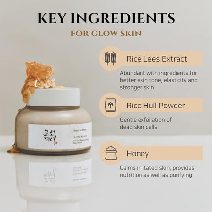 BEAUTY OF JOSEON GROUND RICE AND HONEY GLOW MASK 150 ML